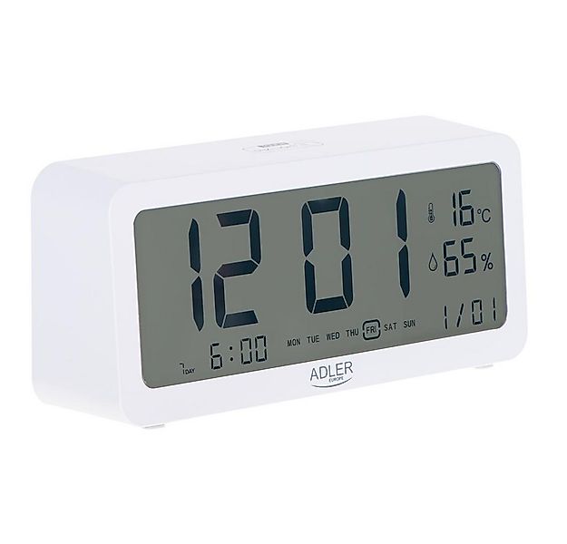 Adler Wecker AD 1195w digital, batteriebetrieben, Temperaturanzeige, weiß günstig online kaufen