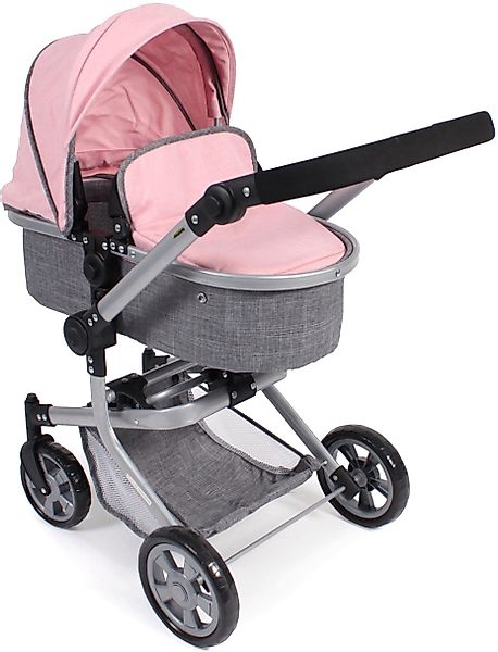 CHIC2000 Kombi-Puppenwagen Mika, Grau-Rosa, mit schwenkbaren günstig online kaufen