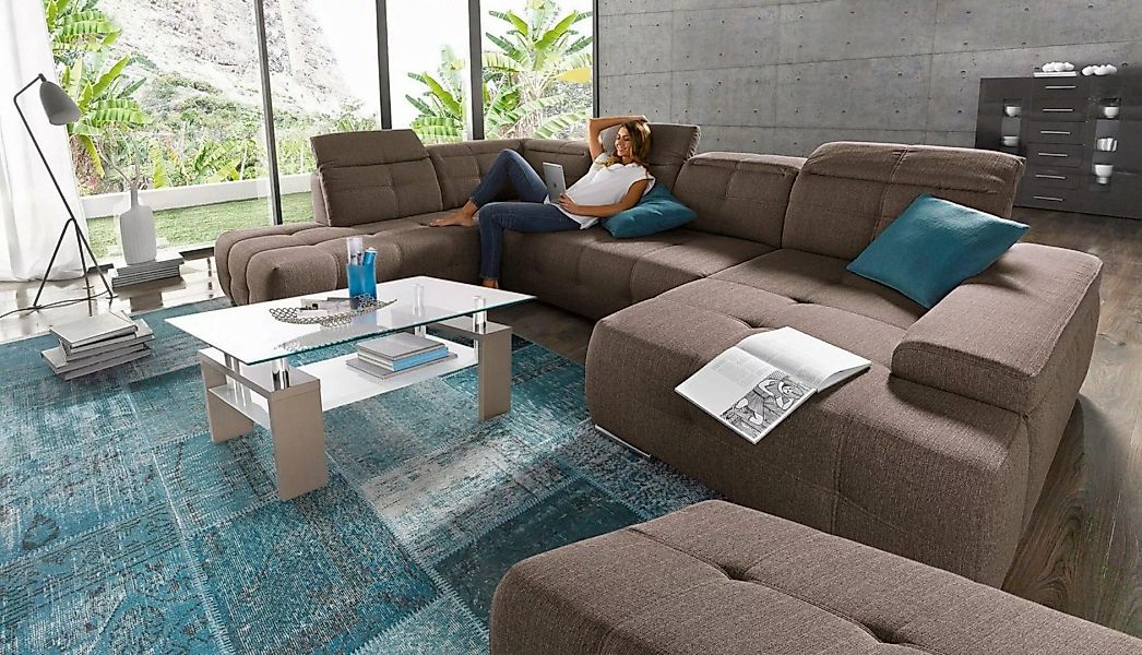 sit&more Wohnlandschaft "Mistral U-Form", wahlweise mit Bettfunktion, inklu günstig online kaufen