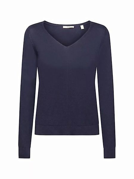 Esprit V-Ausschnitt-Pullover Strickpullover mit V-Ausschnitt günstig online kaufen