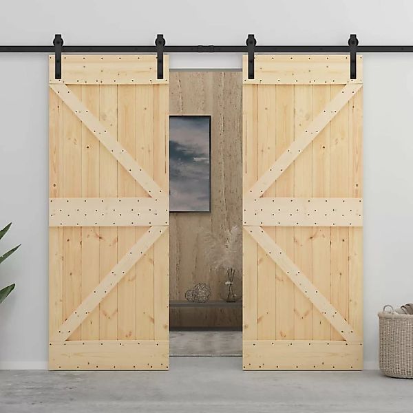 vidaXL Schiebetür Schiebetür mit Beschlag 100x210 günstig online kaufen