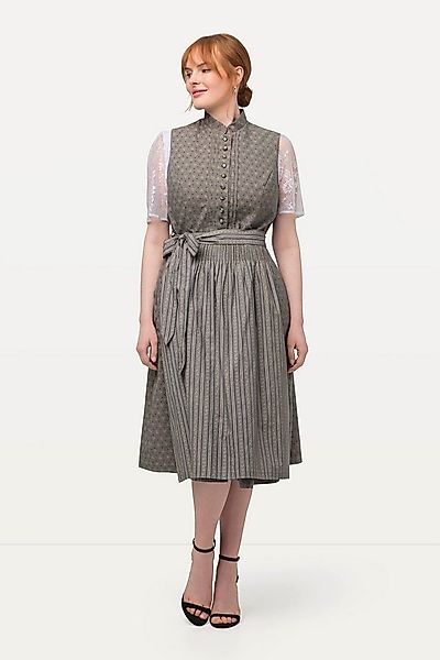 Ulla Popken Dirndl Dirndl Biesen Schmuckknöpfe Stehkragen ärmellos günstig online kaufen