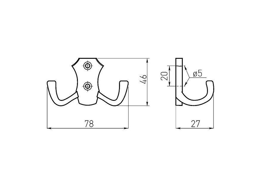 SO-TECH® Garderobenhaken LENA BA 20 mm mit verschiedene Oberflächen und Län günstig online kaufen