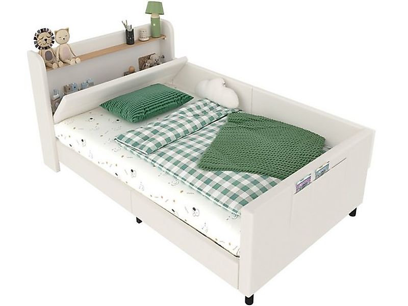 SeedWave Polsterbett Kinderbett Stauraumbett Einzelbett mit Aufbewahrungsta günstig online kaufen