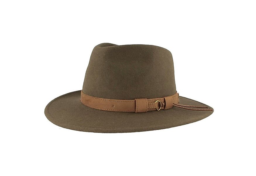 Breiter Filzhut rollbar aus Wollfilz mit Fransen günstig online kaufen