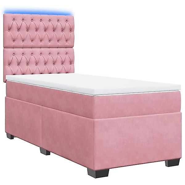 vidaXL Boxspringbett mit Matratze Rosa 90x190 cm Samt 3293097 günstig online kaufen