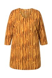 Ulla Popken Longshirt Longshirt Batikmuster A-Linie günstig online kaufen