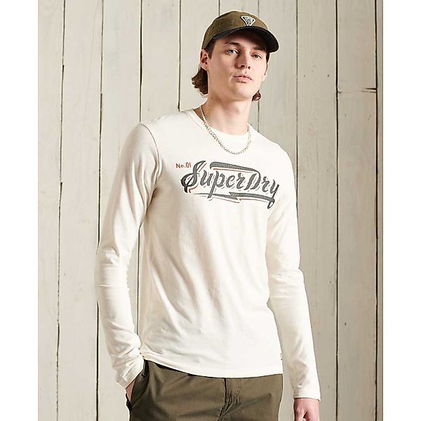 Superdry Boho Graphic Langarm-t-shirt L Bone White günstig online kaufen