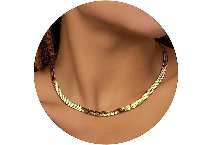 LuxusKollektion Schmuckset Kette 14K Edelstahl Schlangen Choker Damen Style günstig online kaufen