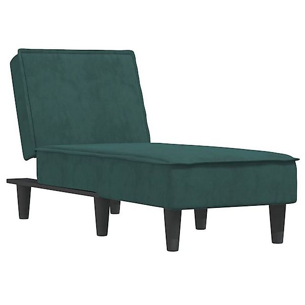 vidaXL Chaiselongue, Chaiselongue Dunkelgrün Samt günstig online kaufen