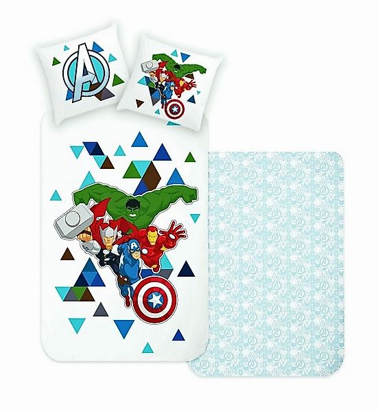 JACK Kinderbettwäsche Avengers Disney 135x200cm Captain America, Microfaser günstig online kaufen