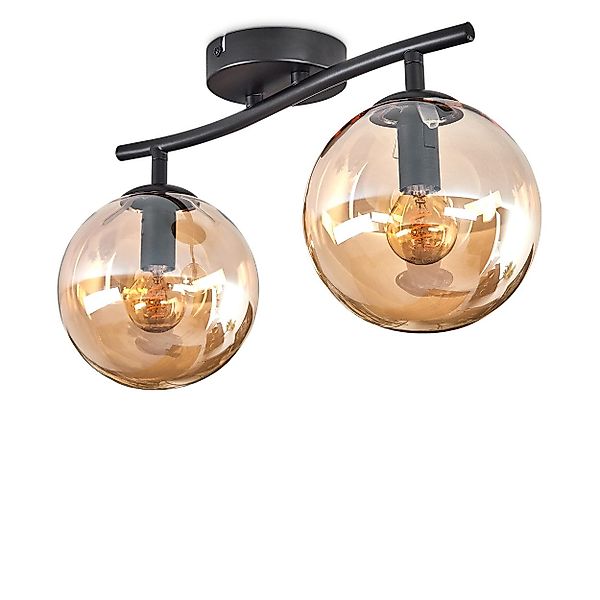 hofstein Deckenleuchte Deckenlampe aus Metall/Glas in günstig online kaufen