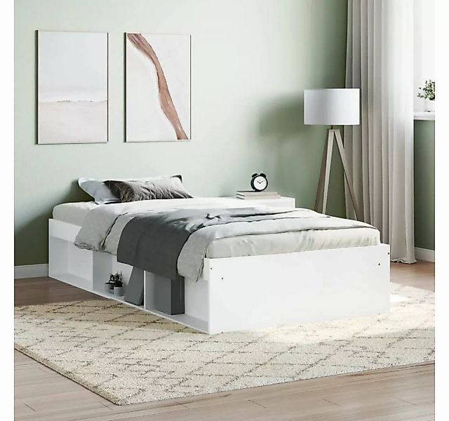 vidaXL Bett Bettgestell Weiß 90x200 cm günstig online kaufen