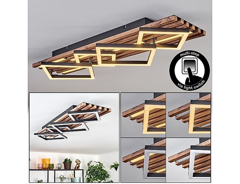 hofstein Deckenleuchte Deckenlampe aus Metall/MDF/Kunststoff, ohne Leuchtmi günstig online kaufen