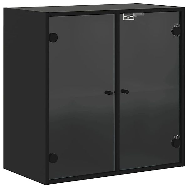 vidaXL Wandschrank mit Glastüren Schwarz 68x37x68,5 cm günstig online kaufen