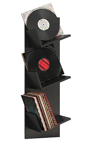 VCM Media-Regal "Holz Bücher Schallplatten LP Hänge Wandregal Sulda" günstig online kaufen