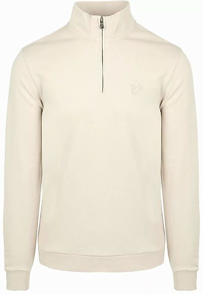 Lyle & Scott Half Zip Pull Tonal Ecru - Größe L günstig online kaufen