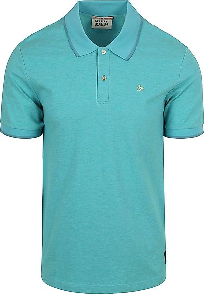 Scotch And Soda Melange Poloshirt Turqoise - Größe XL günstig online kaufen