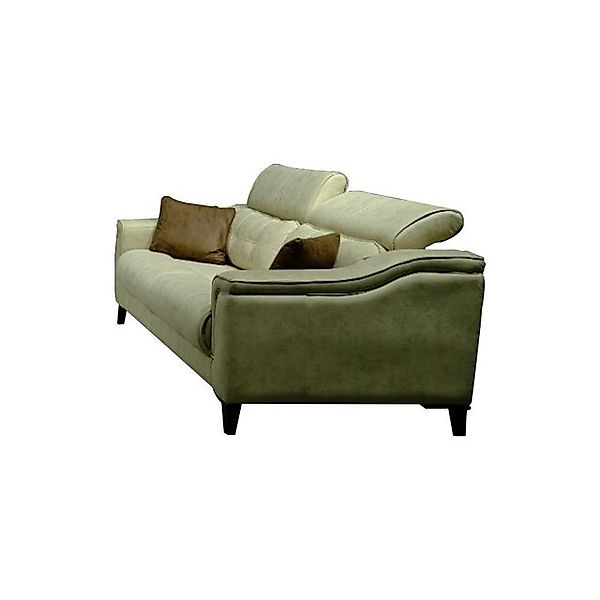 Xlmoebel 3-Sitzer Beige Ledersofa für das Wohnzimmer mit drei Sitzen und Ho günstig online kaufen