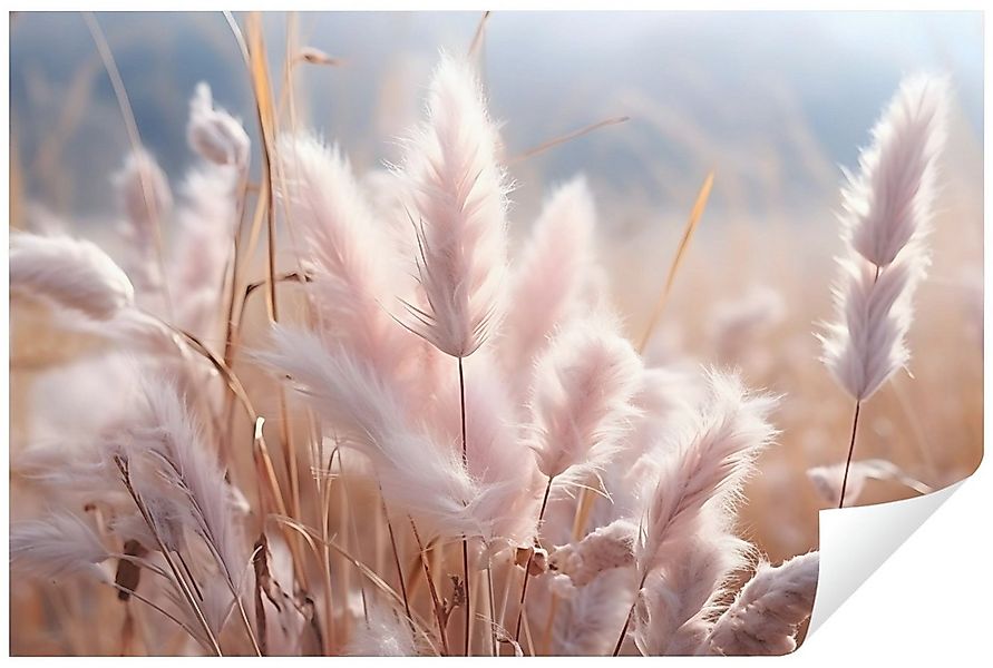 Wallarena Fototapete Pampasgras Boho Vlies Tapete Wohnzimmer Schlafzimmer W günstig online kaufen
