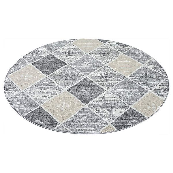 Carpet City Teppich »FLAIR179«, rund, 11 mm Höhe, Kurzflor-Teppich, Skandi- günstig online kaufen