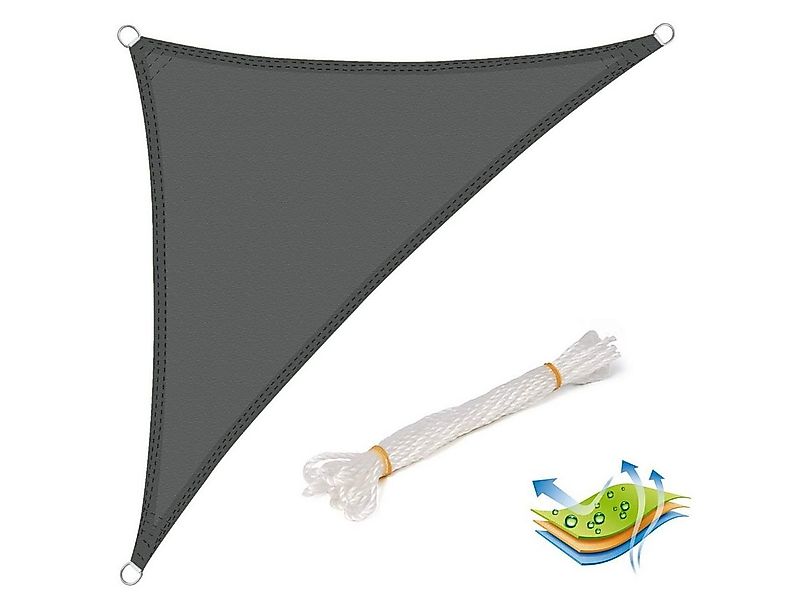 Woltu Sonnensegel, wasserabweisend Sonnenschutz,Polyester grau günstig online kaufen