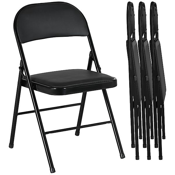HOMCOM Klappstuhl gepolsterte klappbare Stühle, Indoor, günstig online kaufen