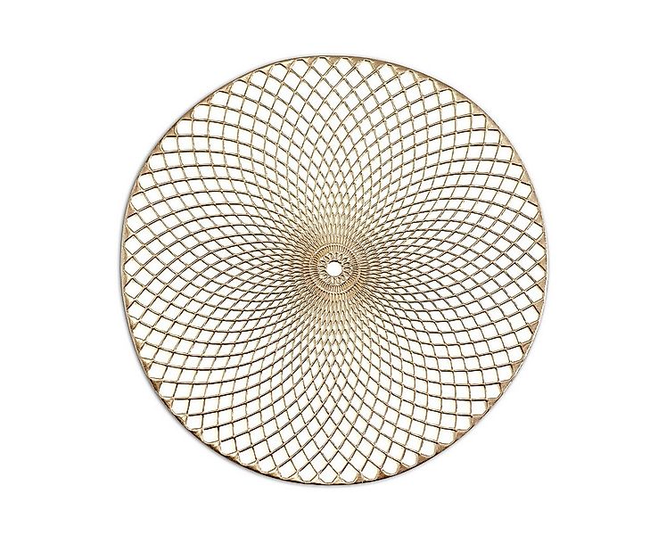 Basera® Platzset 4er-Platzset Ornament Kunststoff rund, (4-St), gold, Ø 36, günstig online kaufen