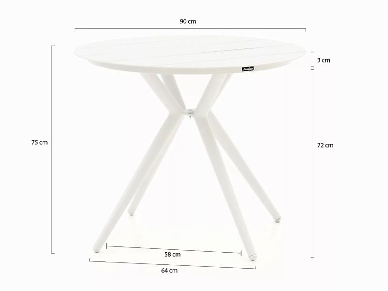 Manifesto Sora Gartentisch ø 90 (h:75 cm) günstig online kaufen
