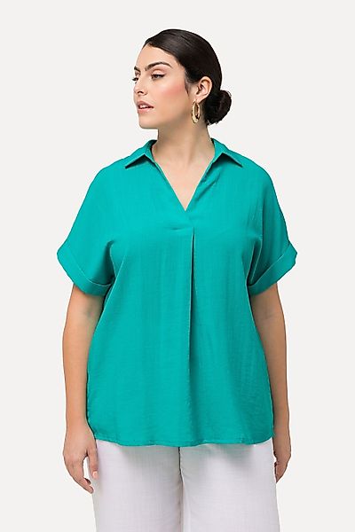 Ulla Popken Tunika Bluse Rücken-Knöpfe Oversized günstig online kaufen