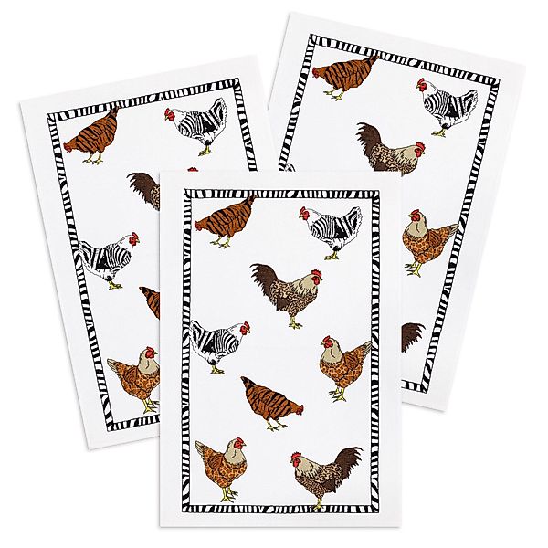 Kracht Geschirrtuch Zebrahühner, (Set, 3-tlg., Set), günstig online kaufen