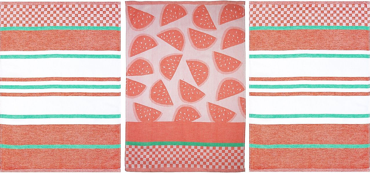 stuco Geschirrtuch Summer Fruits Melone, (Set, günstig online kaufen