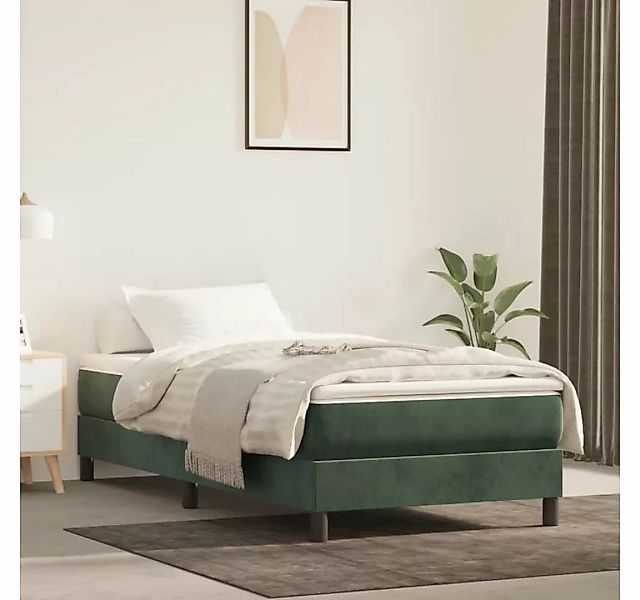 furnicato Bett Bettgestell Dunkelgrün 90x200 cm Samt günstig online kaufen