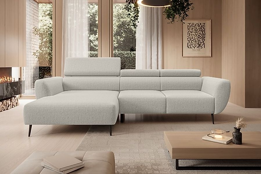 WERK2 Ecksofa »Alisson, mit elektrischer Sitztiefenverstellung, L-Form, Bre günstig online kaufen