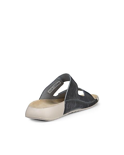 Ecco Cozmo Flat silber/beige Damen Sandale günstig online kaufen