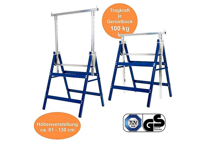 ESTEXO Werkzeughalter Gerüstbock Unterstellbock Klappbock 2er Set Böcke höh günstig online kaufen