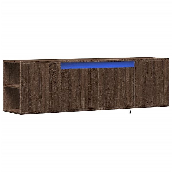 vidaXL TV-Wand TV-Wandschrank mit LED-Beleuchtung Eichen-Optik günstig online kaufen