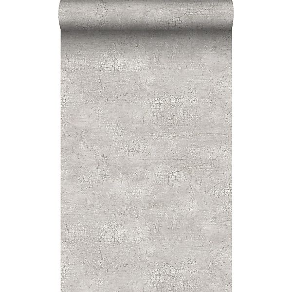 Origin Wallcoverings Tapete Naturstein mit Craquelé-Effekt Hellgrau 53 cm x günstig online kaufen