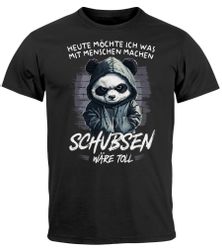 MoonWorks Print-Shirt Herren T-Shirt Heute möchte günstig online kaufen