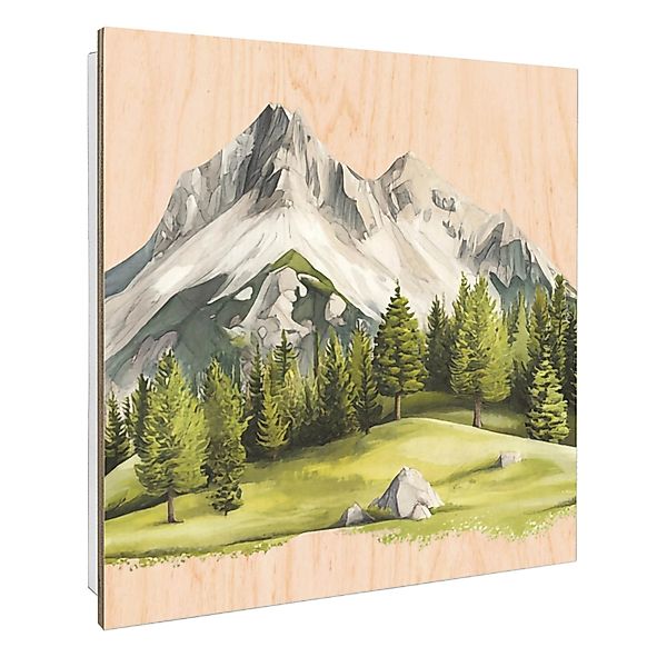 Banjado Schlüsselkasten mit Holzfront 30x30cm Weiß Scharnier Links 50 Haken günstig online kaufen