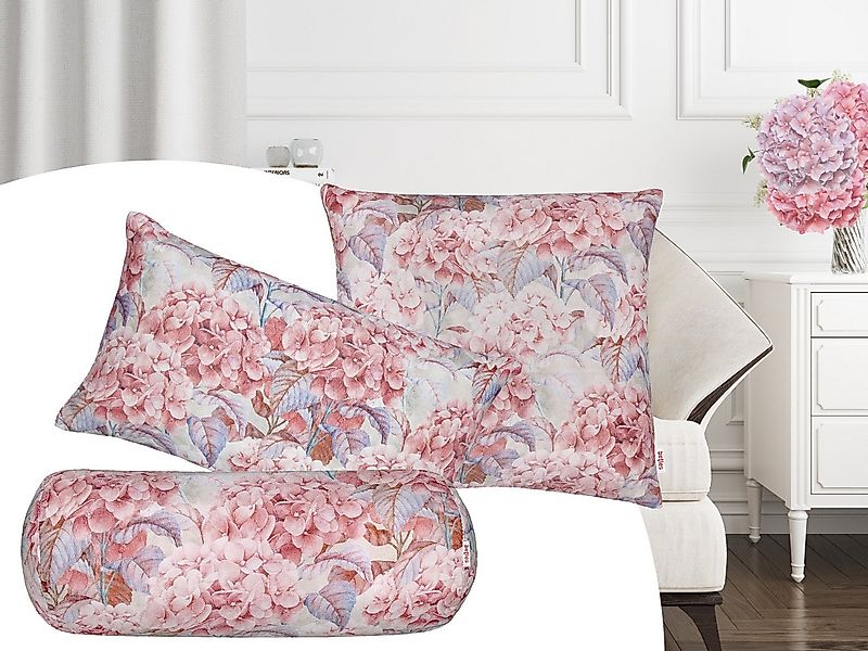 beties Kissenhülle Hortensie, (1 Stück), Blüten-Meer in flieder-blau ca. 40 günstig online kaufen