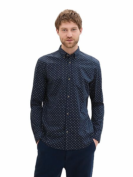 TOM TAILOR Denim Langarmhemd POPLIN mit günstig online kaufen