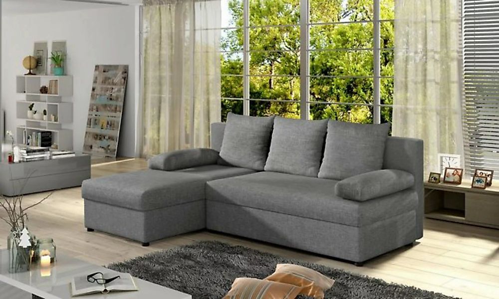 Baidani Sofa Designer Sofa Gino mit Stauraum und Schlaffunktion günstig online kaufen