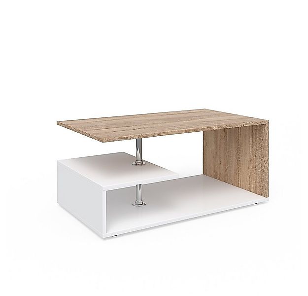 Vicco Couchtisch Guillermo, Weiß/Sonoma, 91 x 52,6 cm (1-St) günstig online kaufen