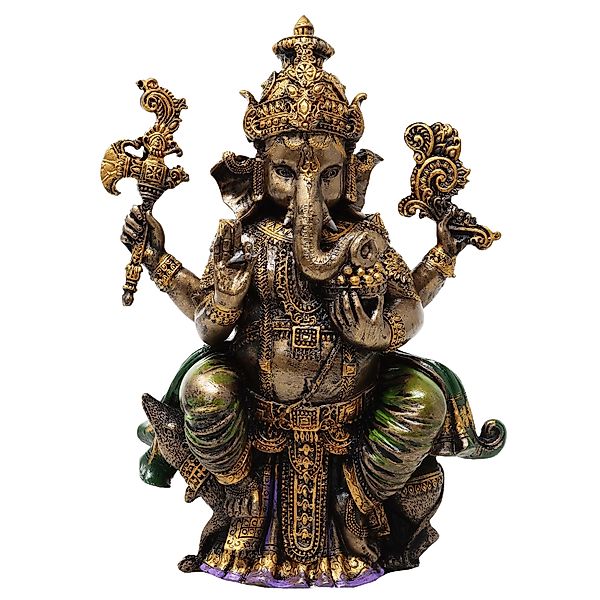 MystiCalls Buddhafigur Buddha Ganesha bronzefarben - günstig online kaufen