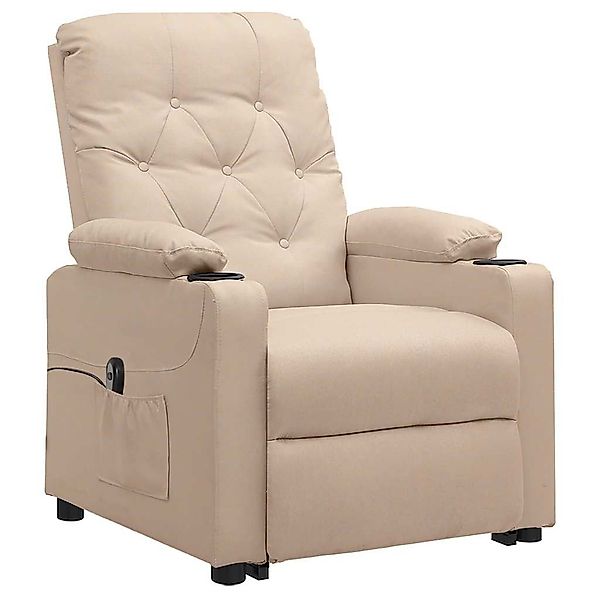 vidaXL Sessel Aufstehsessel Creme Stoff (1-St) günstig online kaufen