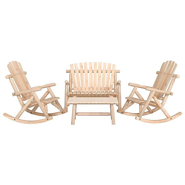 vidaXL 4-Tlg Garten-Lounge-Set Massivholz Fichte 3185525 günstig online kaufen
