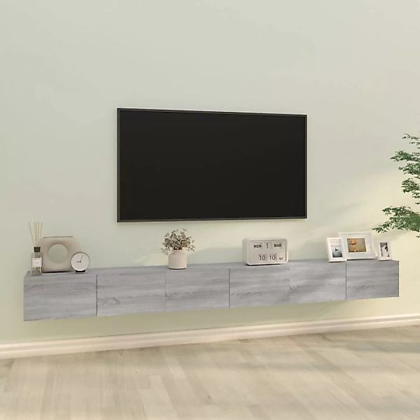 Vidaxl 3-tlg. Tv-schrank-set Grau-sonoma Holzwerkstoff günstig online kaufen