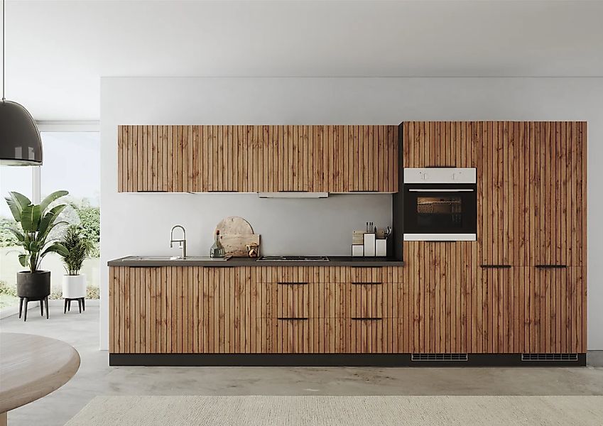 KOCHSTATION Küchenzeile "KS-Lagos, Breite 390 cm, wahlweise mit E-Geräten" günstig online kaufen