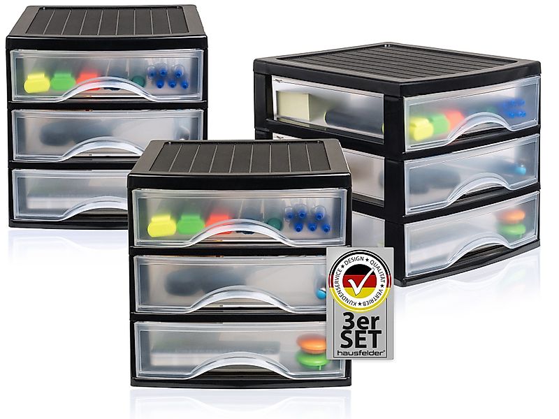 Hausfelder Schubladenbox Schubladenschrank A5 3 Stk. günstig online kaufen